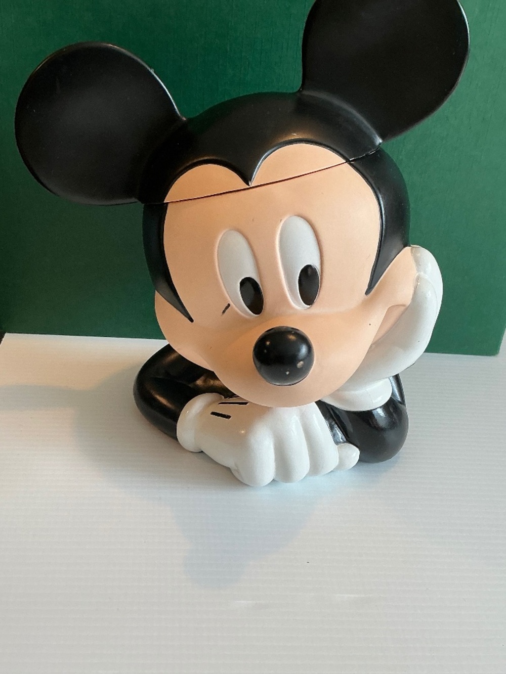 Vintage Disney Mickey Mouse Head Container by Applause 11.5 inches